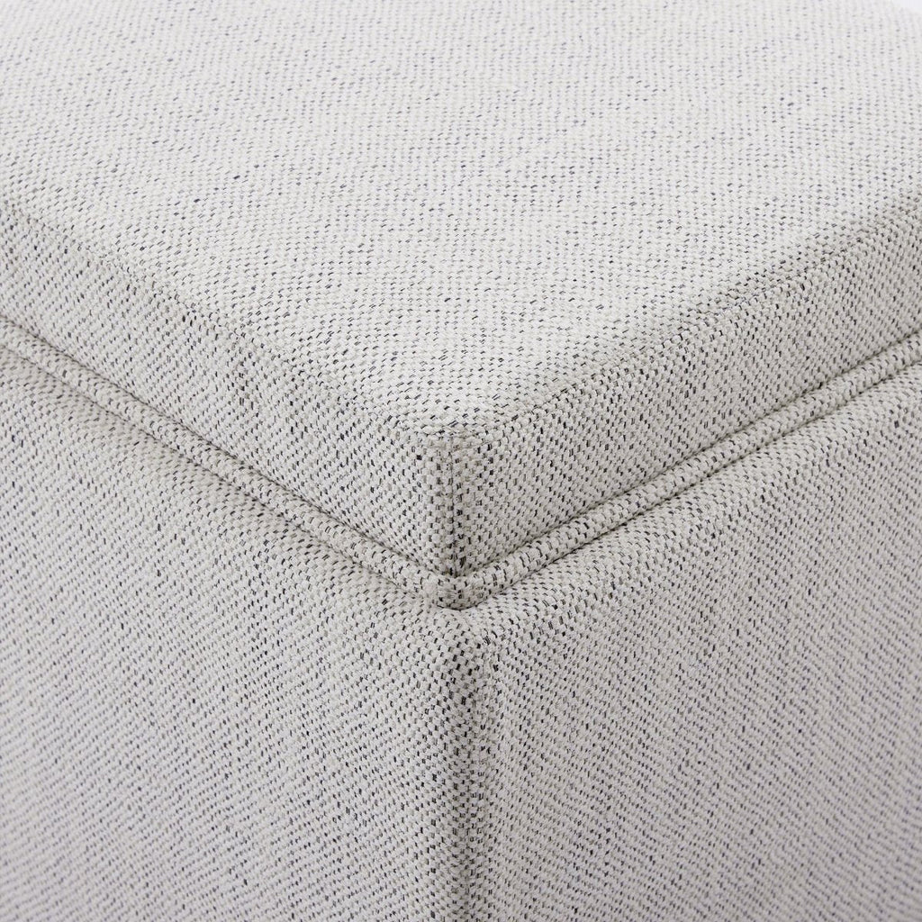 Cube Storage Ottoman - Fabric & Leather