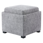 Cube Storage Ottoman - Fabric & Leather