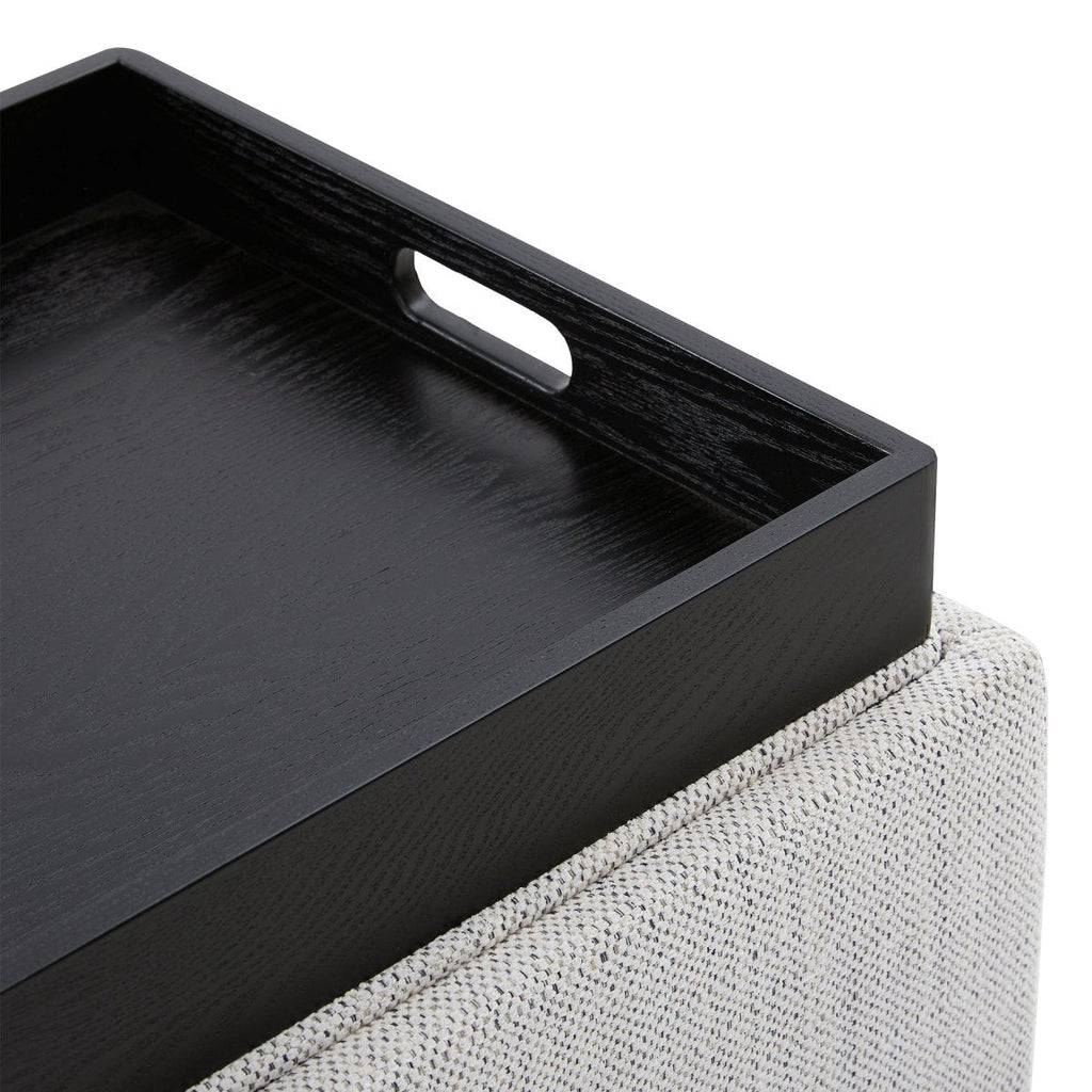 Cube Storage Ottoman - Fabric & Leather
