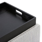 Cube Storage Ottoman - Fabric & Leather
