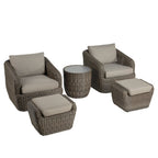 Liana Wicker Outdoor 5-Piece Patio Set