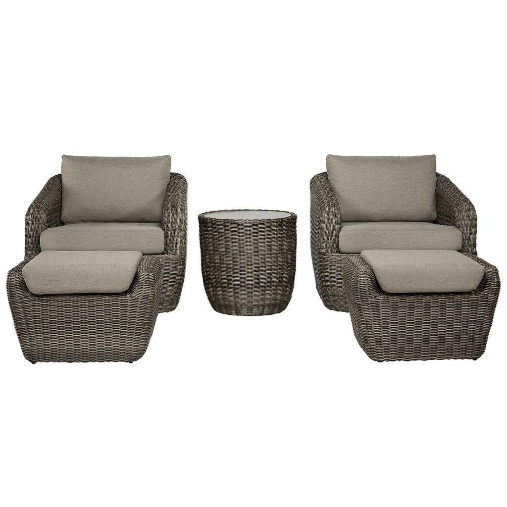 Liana Wicker Outdoor 5-Piece Patio Set