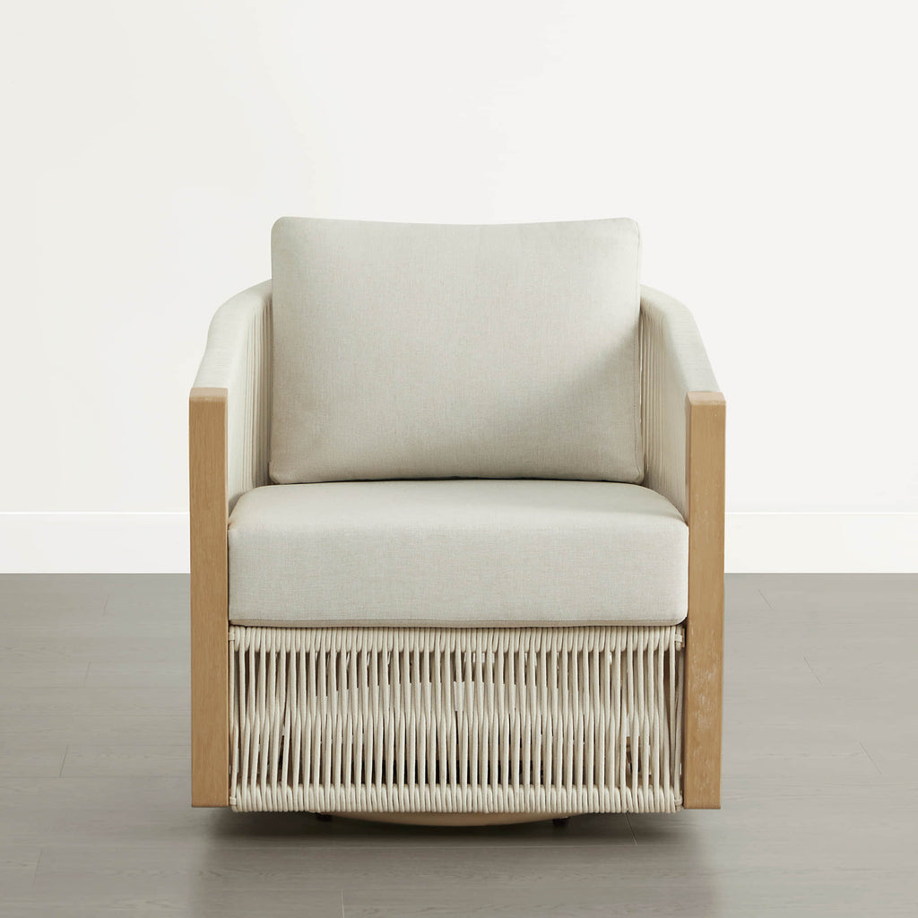 Acker Rope Outdoor Swivel Lounge Chair