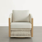 Acker Rope Outdoor Swivel Lounge Chair