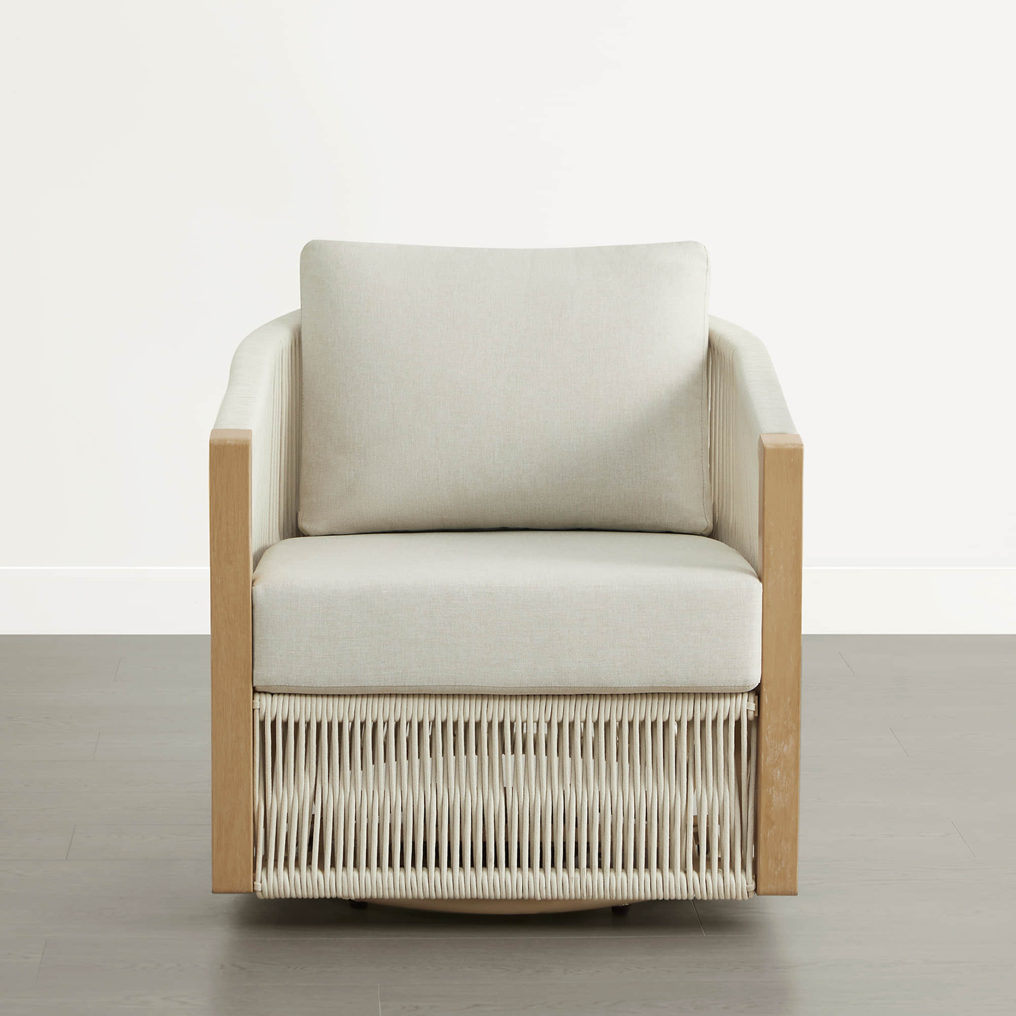 Acker Rope Outdoor Swivel Lounge Chair