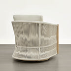 Acker Rope Outdoor Bistro Set with Swivel Chair