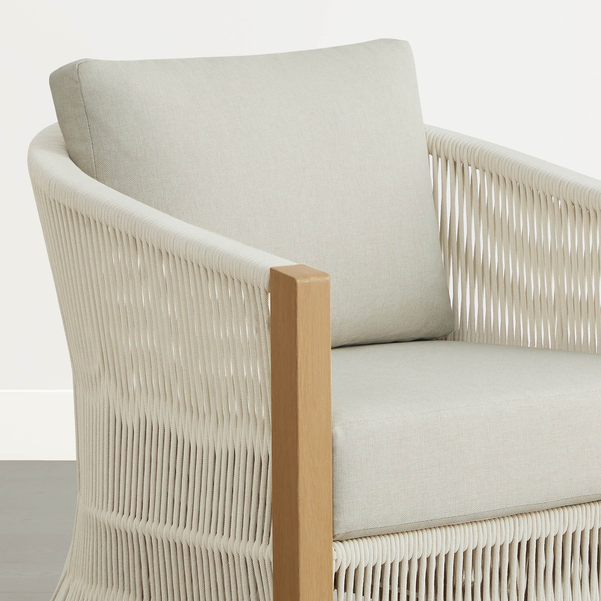 Acker Rope Outdoor Swivel Lounge Chair