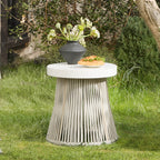 Acker Rope Outdoor Bistro Set with Swivel Chair