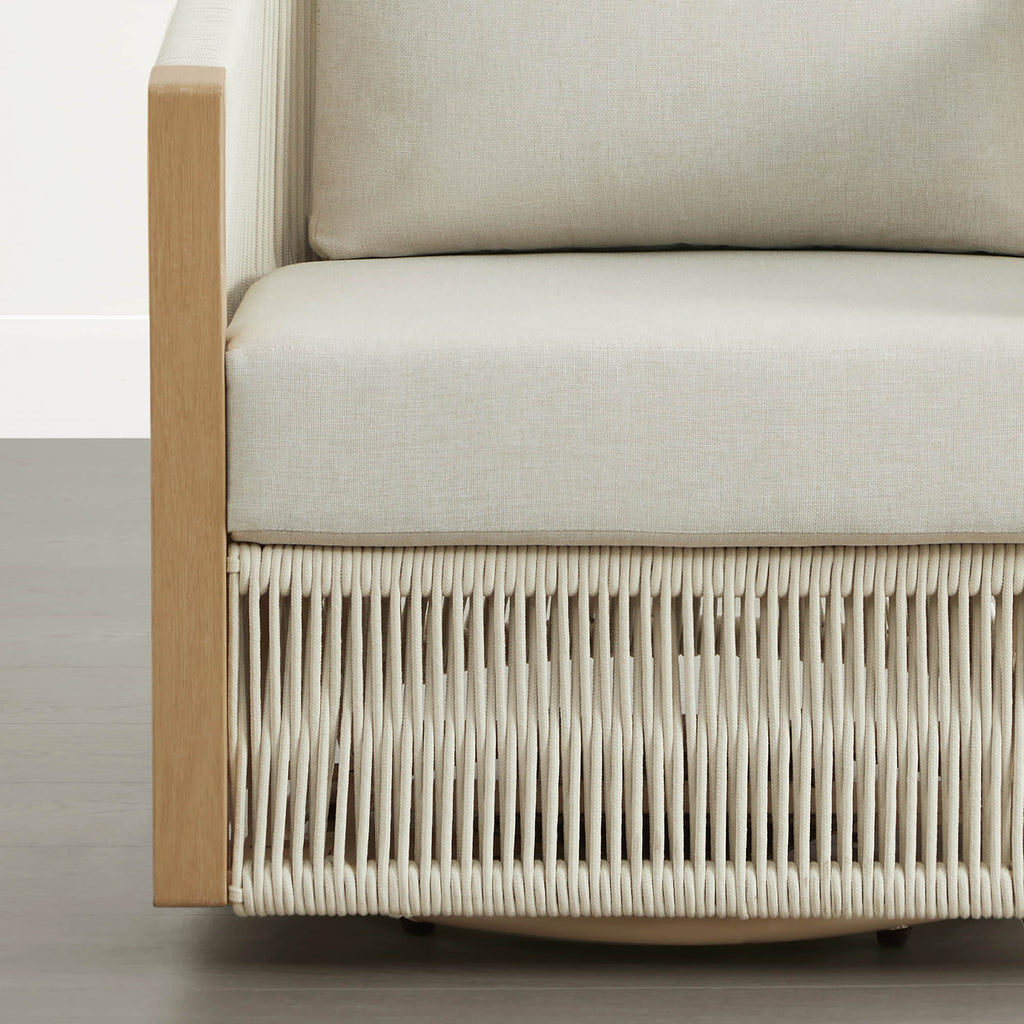 Acker Rope Outdoor Swivel Lounge Chair