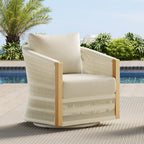 Acker Rope Outdoor Swivel Lounge Chair