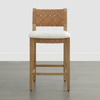 Aries Mid-century Modern Handwoven Counter Stool