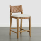 Aries Mid-century Modern Handwoven Counter Stool