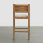 Aries Mid-century Modern Handwoven Counter Stool
