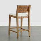 Aries Mid-century Modern Handwoven Counter Stool