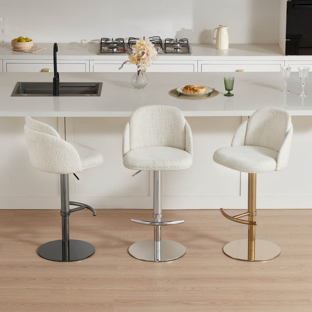 Blythe Upholstered Adjustable Height Swivel Bar & Counter Stools