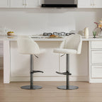 Blythe Upholstered Adjustable Height Swivel Bar & Counter Stools