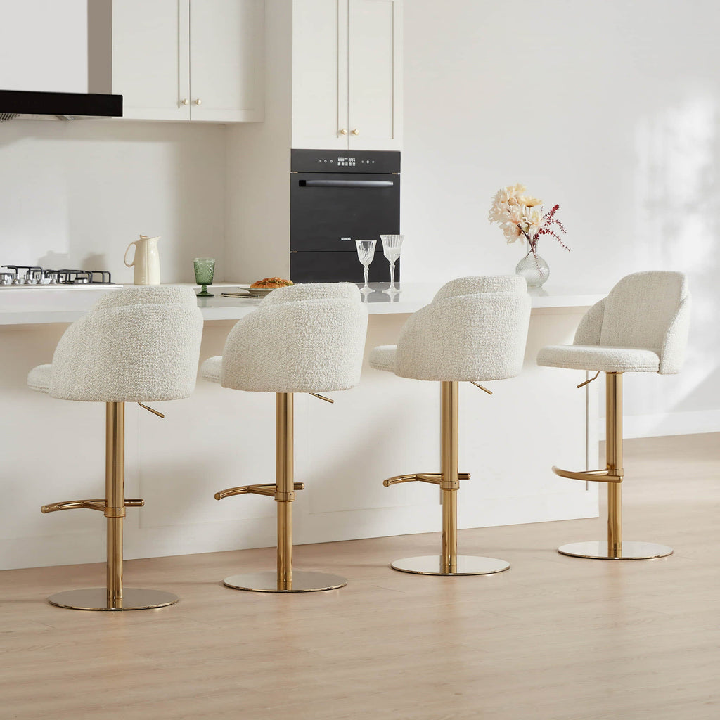 Blythe Upholstered Adjustable Height Swivel Bar & Counter Stools