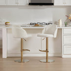 Blythe Upholstered Adjustable Height Swivel Bar & Counter Stools