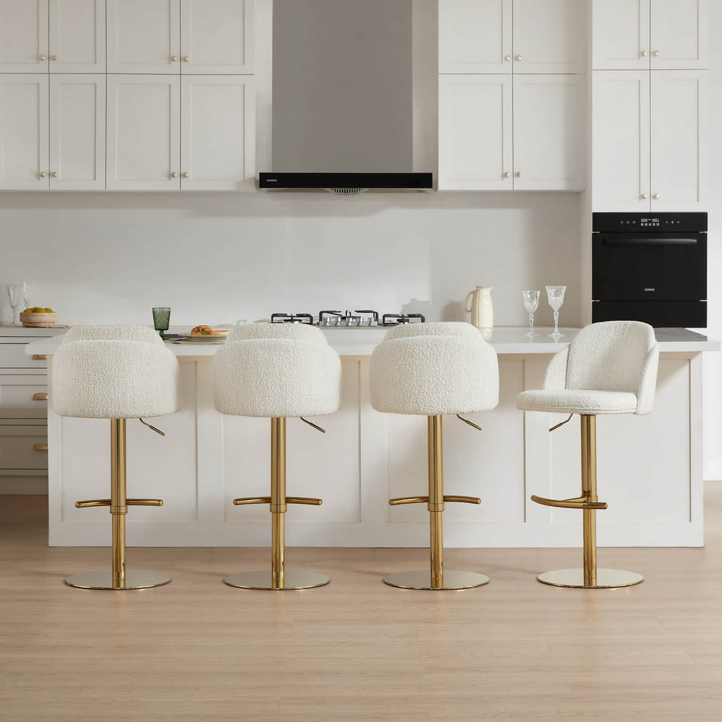 Blythe Upholstered Adjustable Height Swivel Bar & Counter Stools