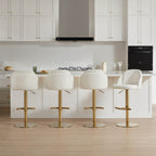 Blythe Upholstered Adjustable Height Swivel Bar & Counter Stools