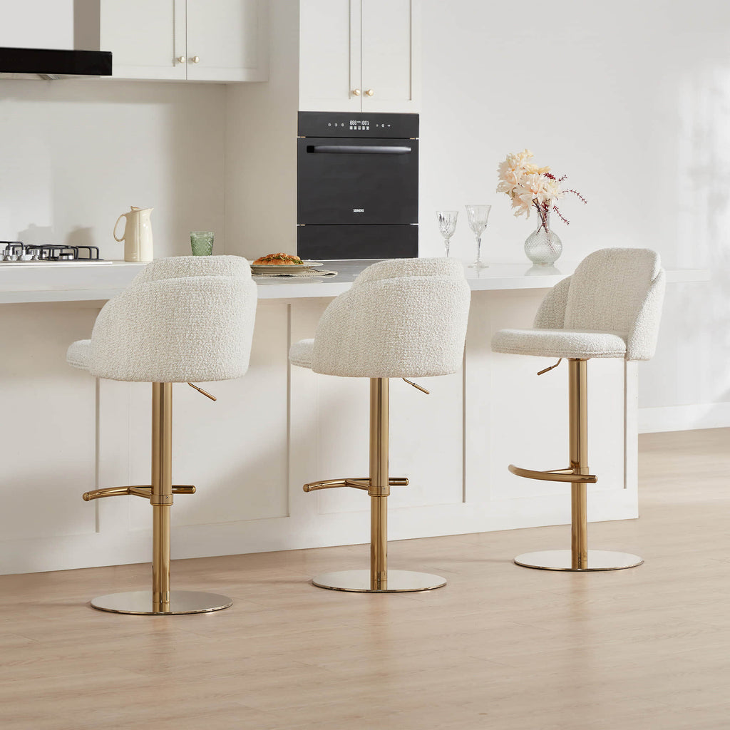 Blythe Upholstered Adjustable Height Swivel Bar & Counter Stools