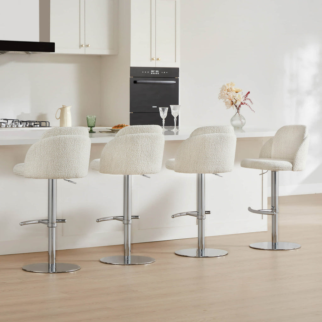 Blythe Upholstered Adjustable Height Swivel Bar & Counter Stools