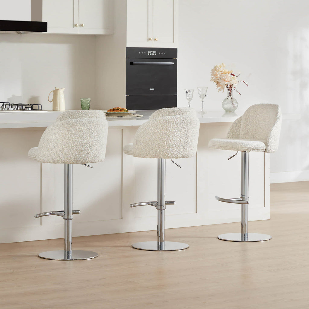 Blythe Upholstered Adjustable Height Swivel Bar & Counter Stools