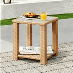 Calum Rattan Outdoor Side Table