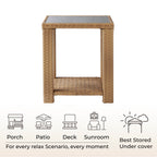 Calum Rattan Outdoor Side Table