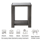 Calum Rattan Outdoor Side Table