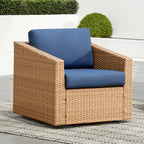 Calum Rattan Outdoor Swivel Accent Chair