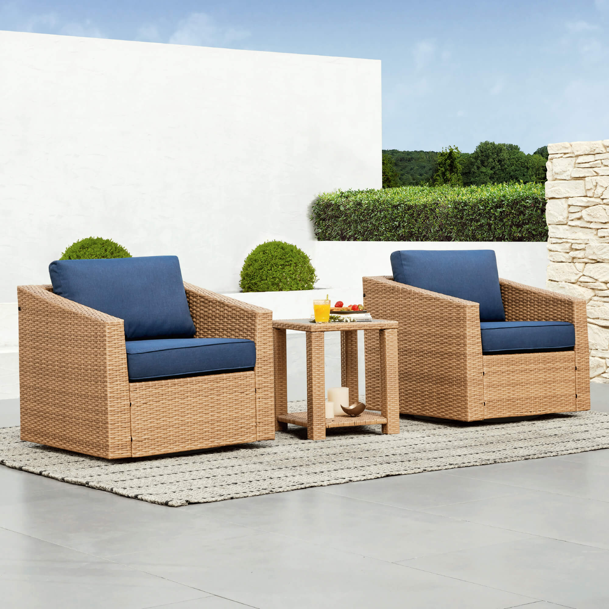 Calum Rattan Outdoor Bistro Set