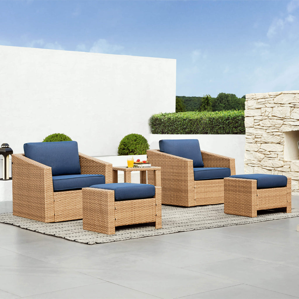 Calum Rattan Outdoor 5-Piece Patio Set