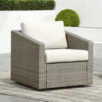 Calum Rattan Outdoor Swivel Accent Chair
