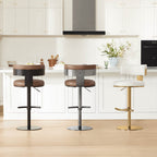 Cayla Modern Adjustable Height Swivel Barstool