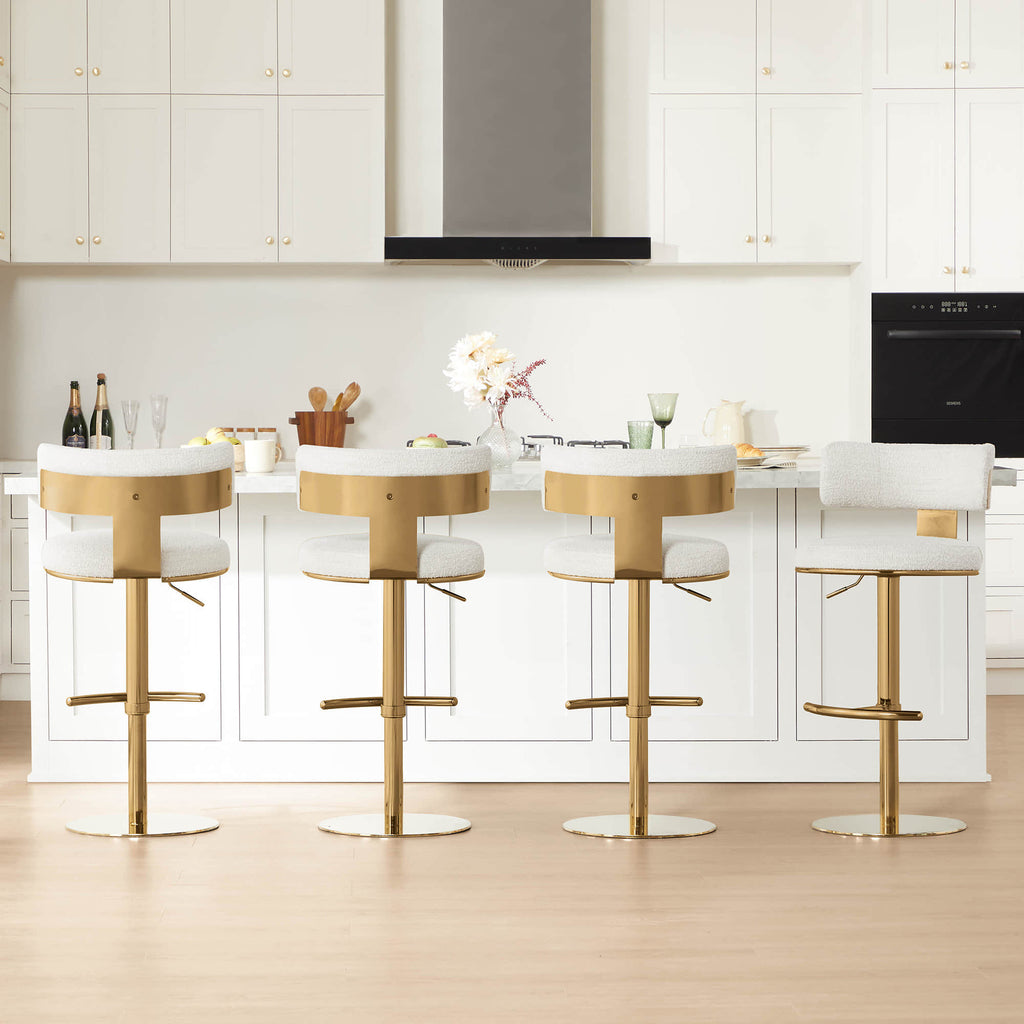 Cayla Modern Adjustable Height Swivel Barstool