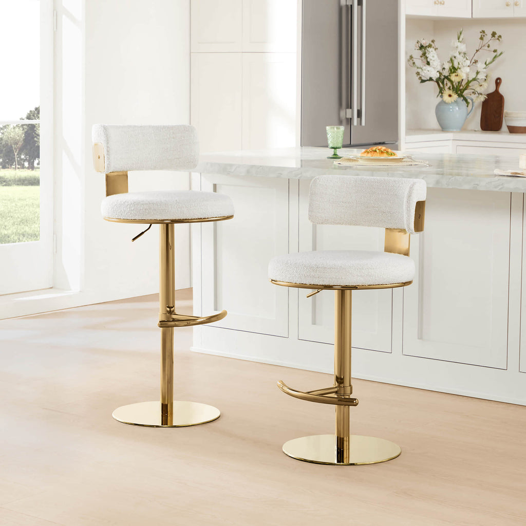 Cayla Modern Adjustable Height Swivel Barstool