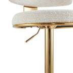 Cayla Modern Adjustable Height Swivel Barstool