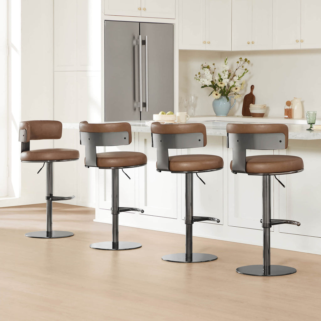 Cayla Modern Adjustable Height Swivel Barstool