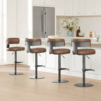 Cayla Modern Adjustable Height Swivel Barstool