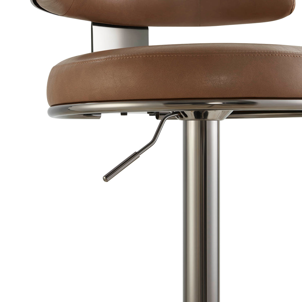 Cayla Modern Adjustable Height Swivel Barstool
