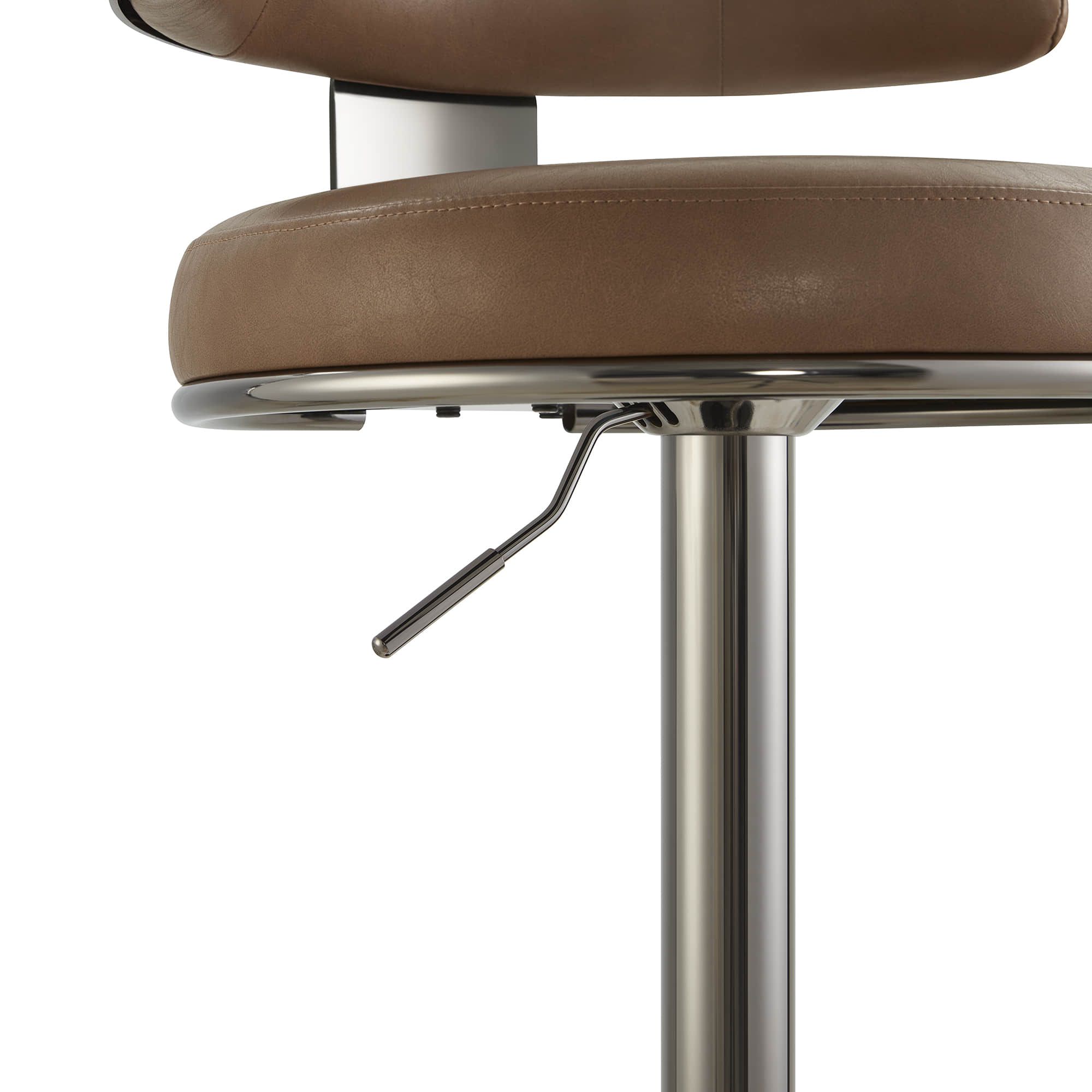 Cayla Modern Adjustable Height Swivel Barstool