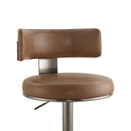 Cayla Modern Adjustable Height Swivel Barstool