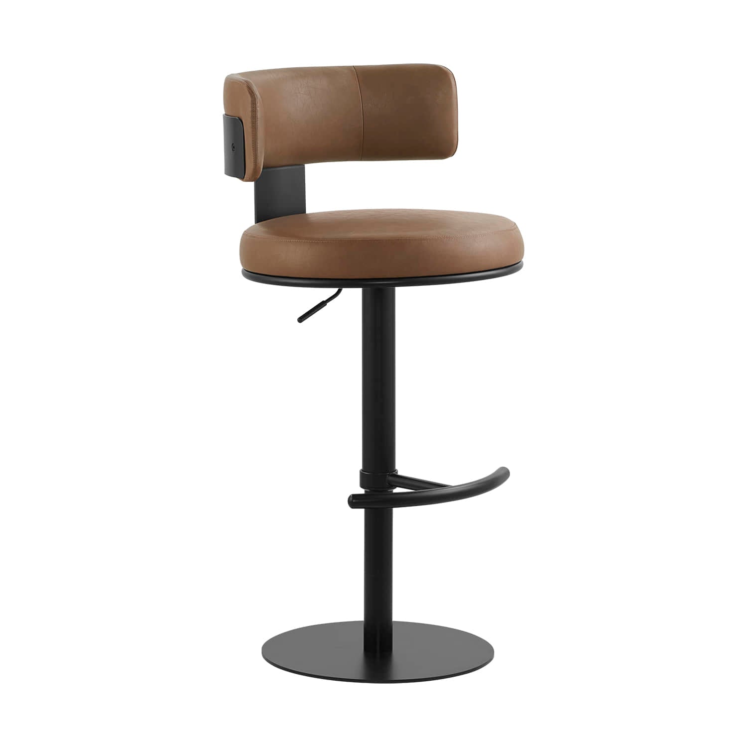 Cayla Modern Adjustable Height Swivel Barstool