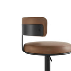 Cayla Modern Adjustable Height Swivel Barstool