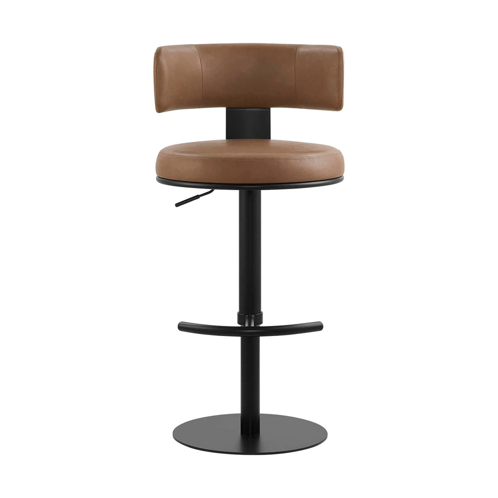 Cayla Modern Adjustable Height Swivel Barstool