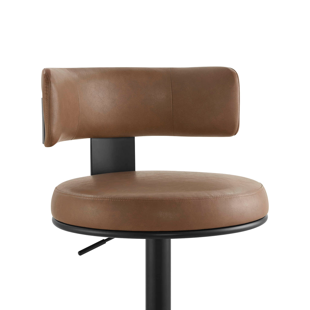 Cayla Modern Adjustable Height Swivel Barstool