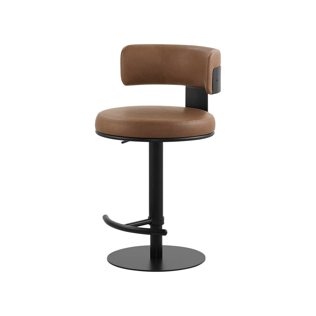 Cayla Modern Adjustable Height Swivel Barstool