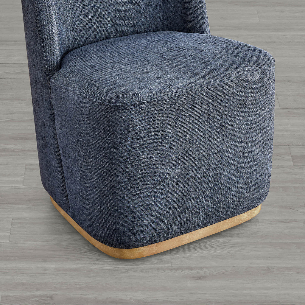 Lilibet Wingback Rolling Dining Chair With Casters