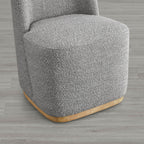 Lilibet Wingback Rolling Dining Chair With Casters